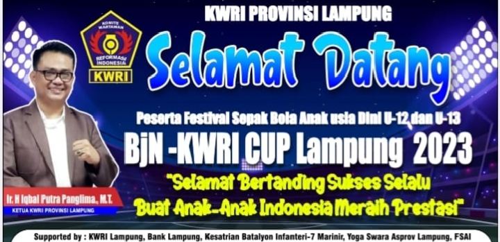 Ketua KWRI Lampung Berharap Event Sepak Bola U-12 Tingkat Nasional Lahir Pemain Timnas yang Bisa Berlaga Di Piala Dunia