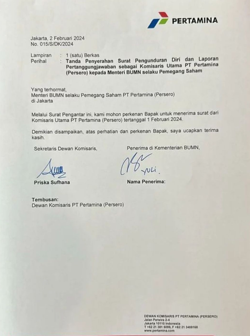 Dukung Ganjar Mahfud, Ahok Mundur Dari Komisaris Utama Pertamina