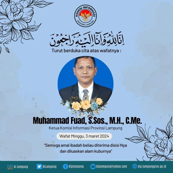 Muhammad Fuad, Aktivis 98, Ketua Komisi Informasi Lampung, Wafat