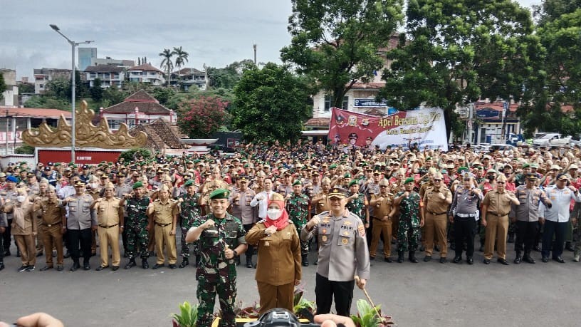 Pemkot Bandar Lampung Gelar Apel Tiga Pilar Cegah Gangguan Kamtibmas