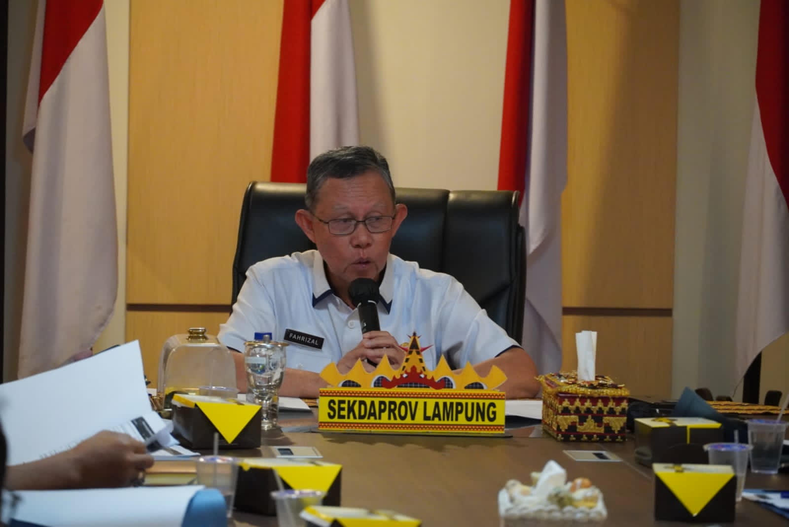 Sekdaprov Lampung Pimpin  Rapat Pembahasan Penyampaian Laporan Kegiatan dan Laporan Keuangan KORPRI Tahun 2022