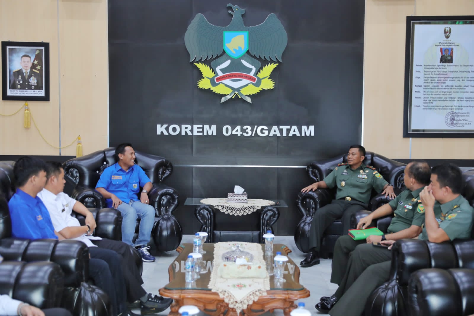 DPD KNPI Provinsi Lampung melakukan kunjungan silaturahmi ke Makorem 043/Gatam