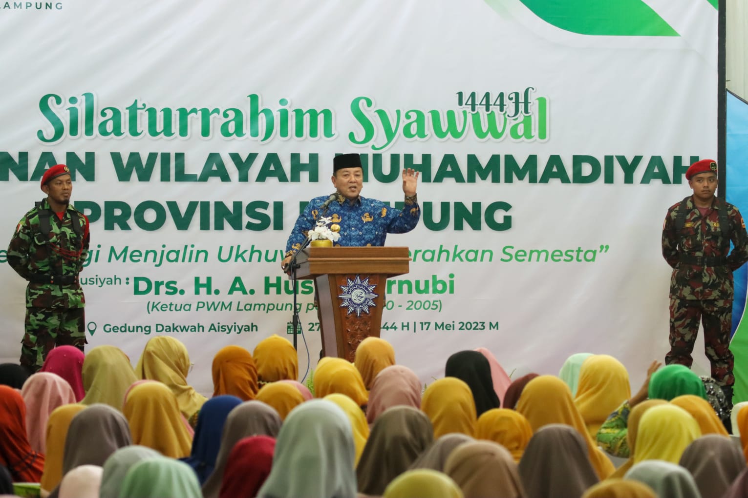 Gubernur Lampung  Ajak Warga Muhammadiyah Serta Seluruh Elemen Masyarakat  Jaga Stabilitas Politik dan Keamanan di Provinsi Lampung