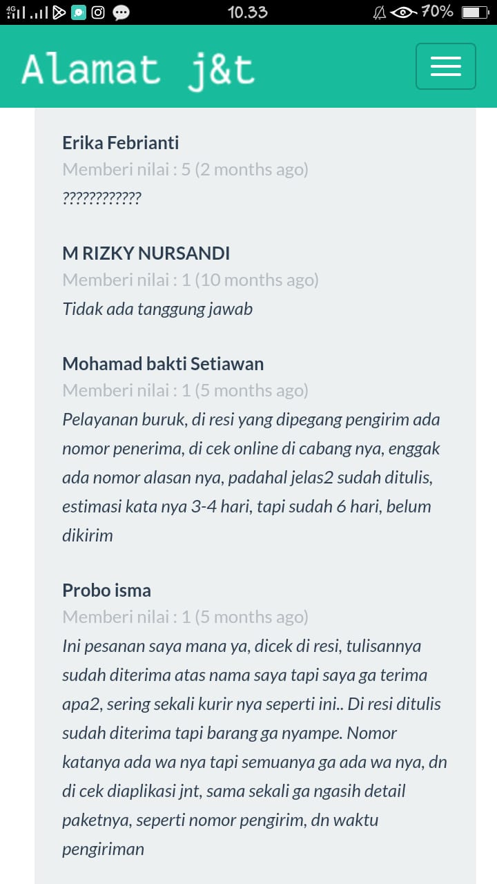 Sejumlah Konsumen Kecewa dengan Jasa Pengiriman Paket JNT Express