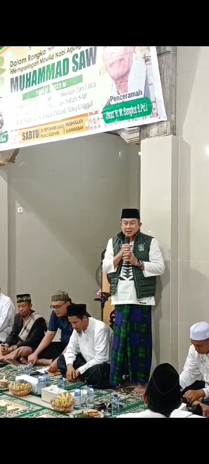 H Herman Wijaya Hadir Di Tabligh Akbar Maulid Nabi Di Mushola Nur Baroqah