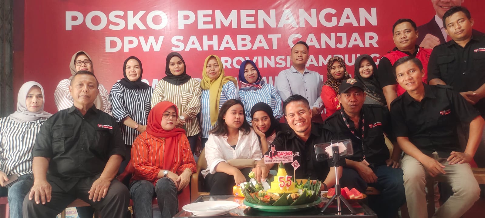 Saga Lampung Ikut Serta Merayakan HUT ke-55 tahun Capres Ganjar Pranowo