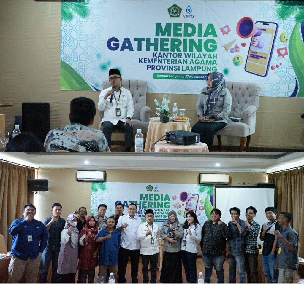 Kemenag Lampung Menggelar Gathering Bersama Dengan Media Cetak Dan Online