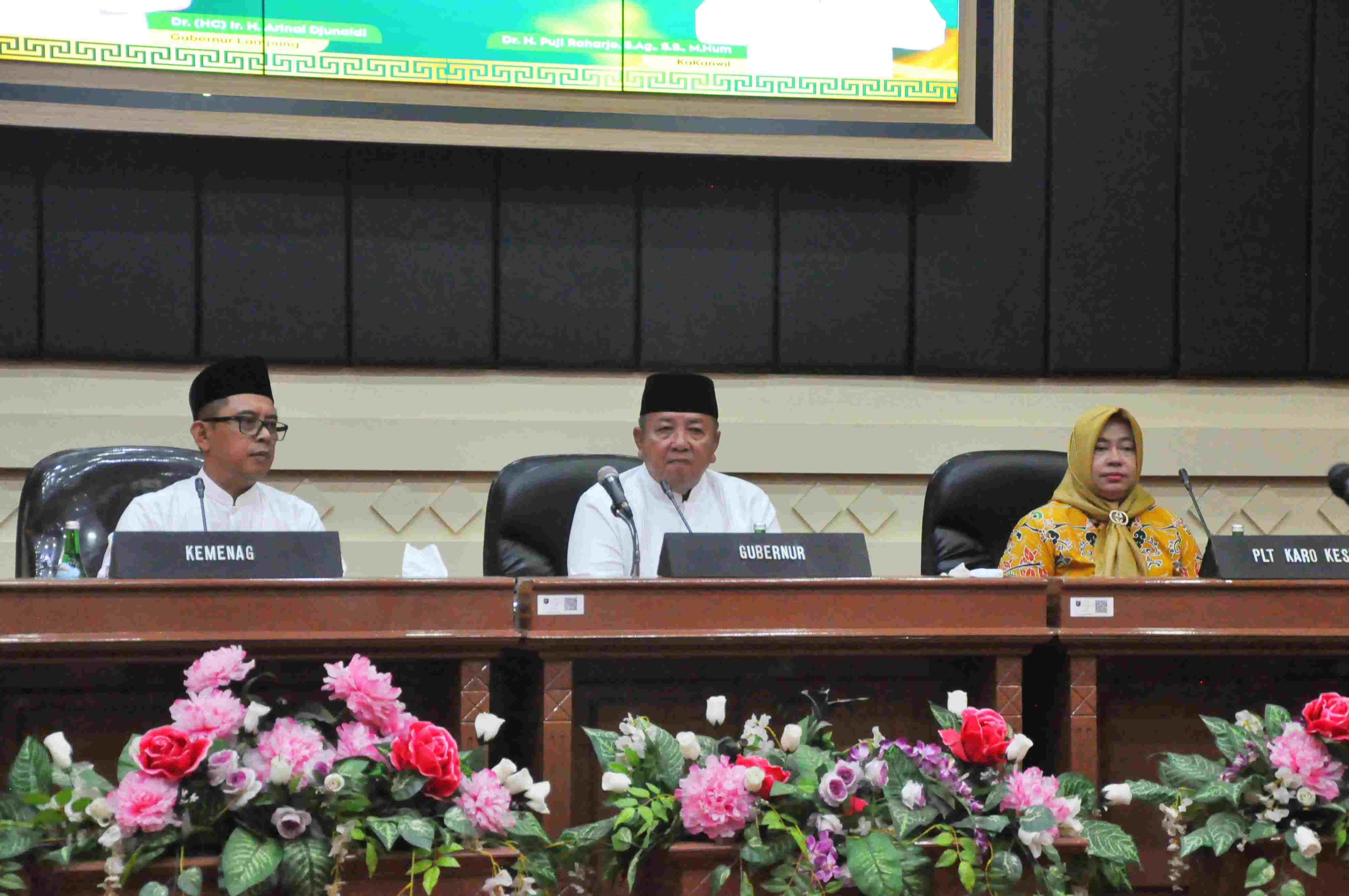 Gubernur Arinal Djunaidi Kukuhkan Pengurus Badan Kesejahteraan Masjid Kabupaten/Kota se-Provinsi Lampung Periode 2023-2027