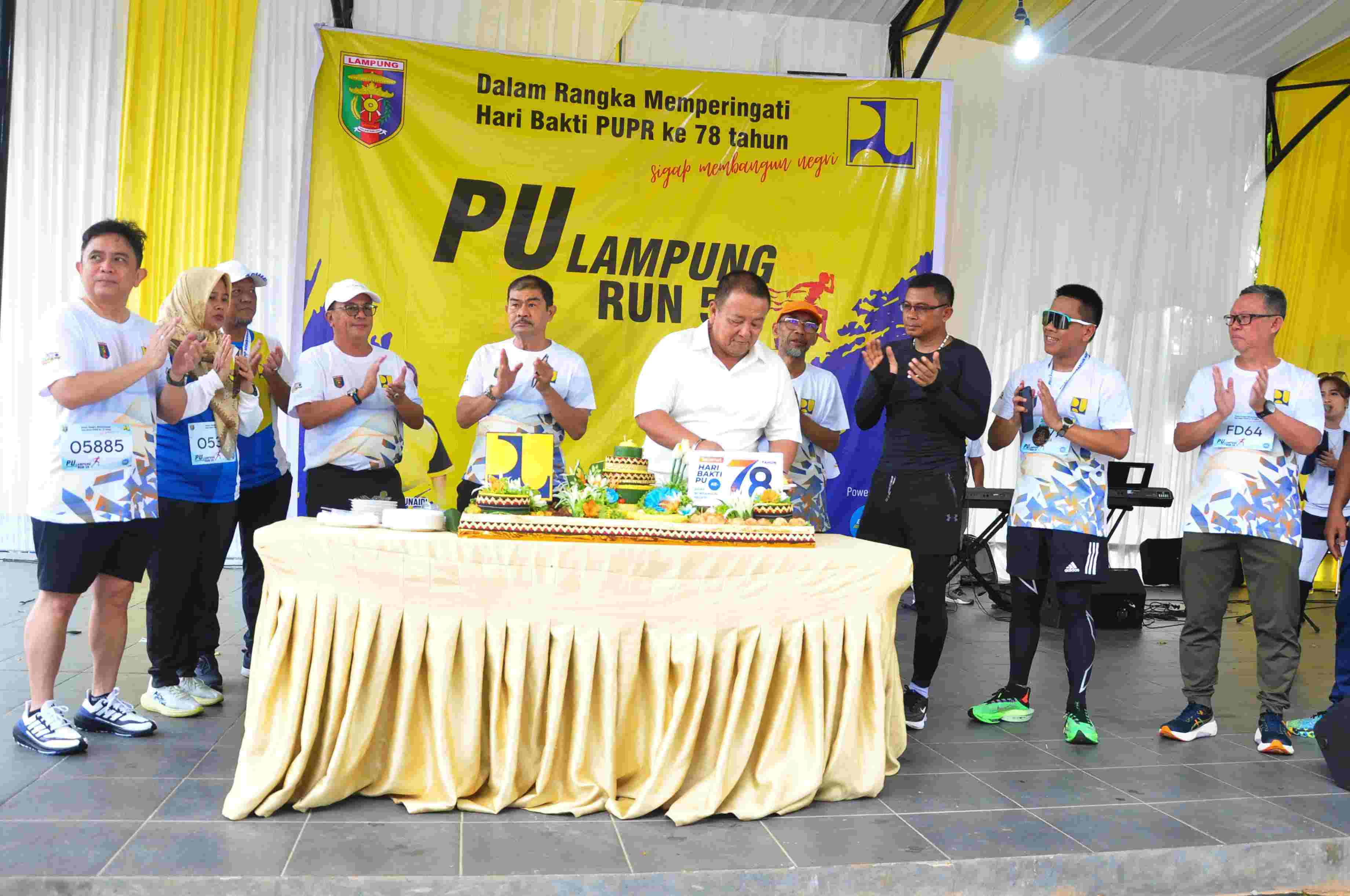 Peringati Hari Bakti Pekerjaan Umum ke-78 Provinsi Lampung, Gubernur Arinal Djunaidi Lepas PU Run 5K