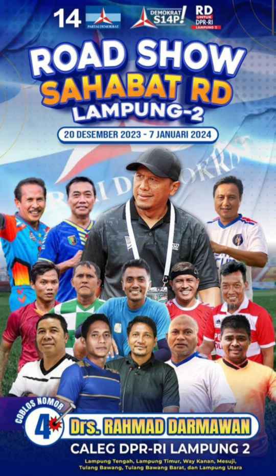 Kabar Gembira! Coach RD Boyong Para Bintang Pemain Bola, Eks Pemain Nasional, Roadshow Di Lampung