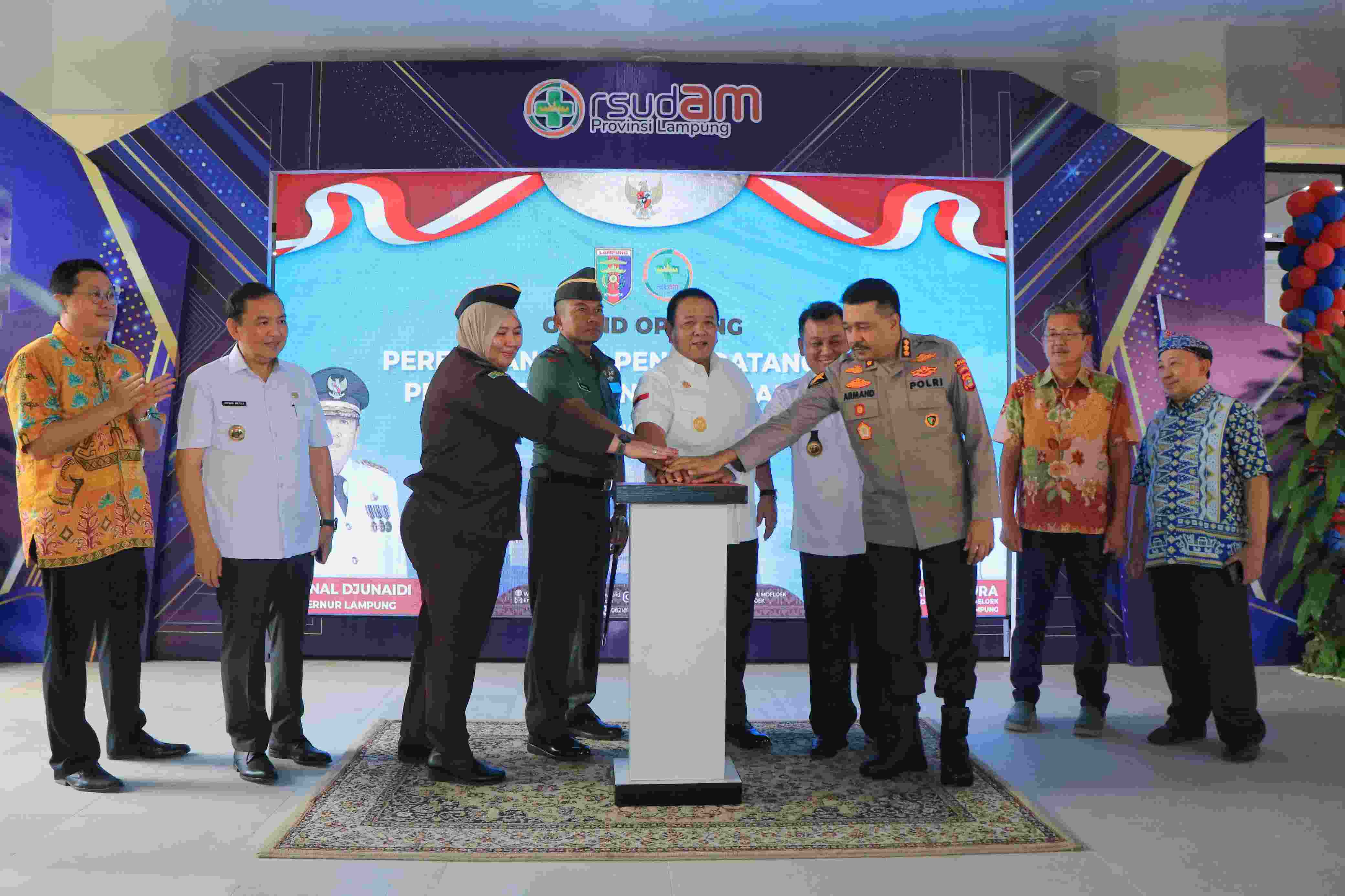 Gubernur Lampung Resmikan Gedung PINERE, Rawat Inap Kelas I, Dan Mall RSUDAM