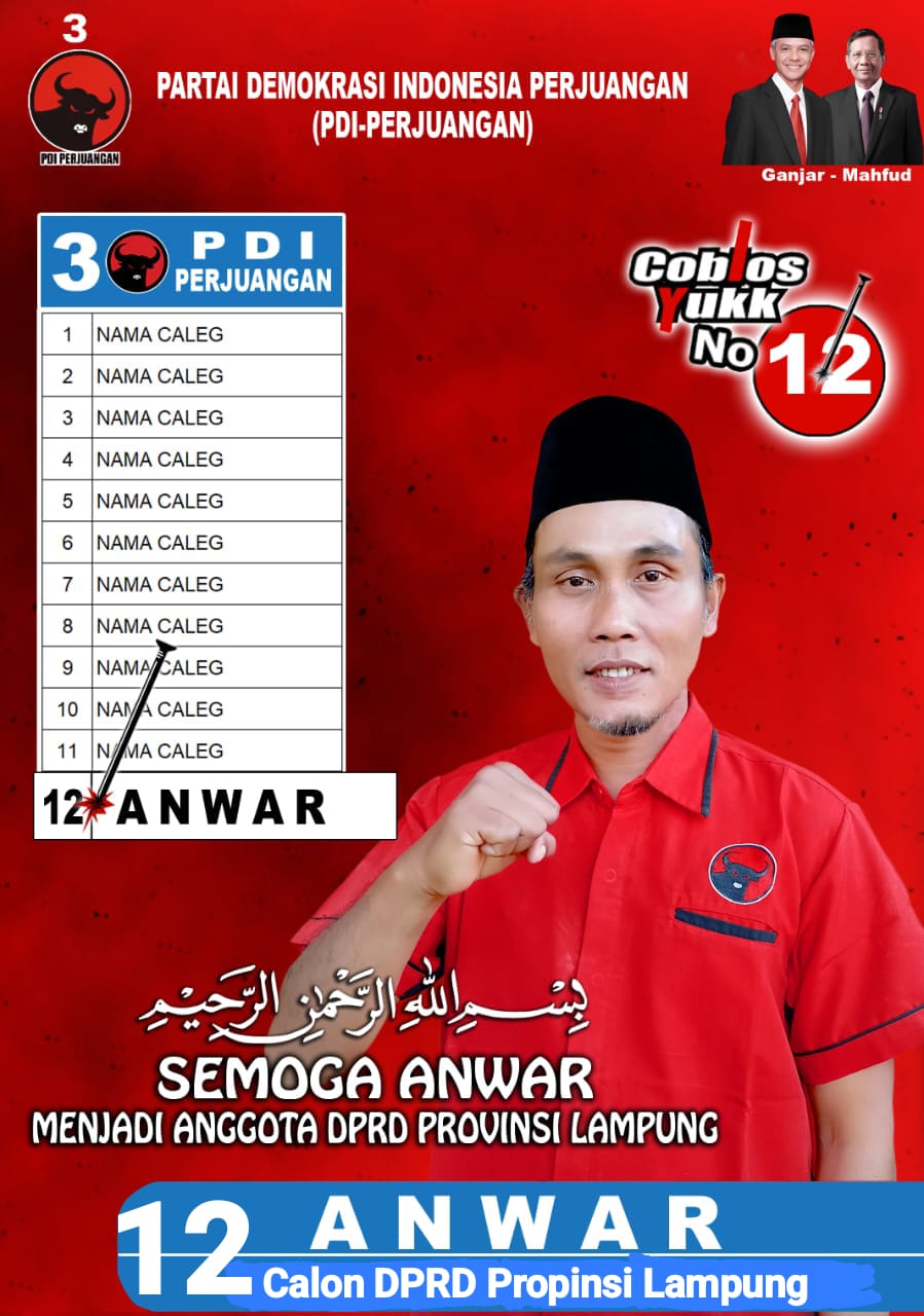 Calon DPRD Fraksi PDI-Perjuangan Provinsi Lampung, Anwar, Siap Perjuangkan Aspirasi Rakyat Lampung Tengah