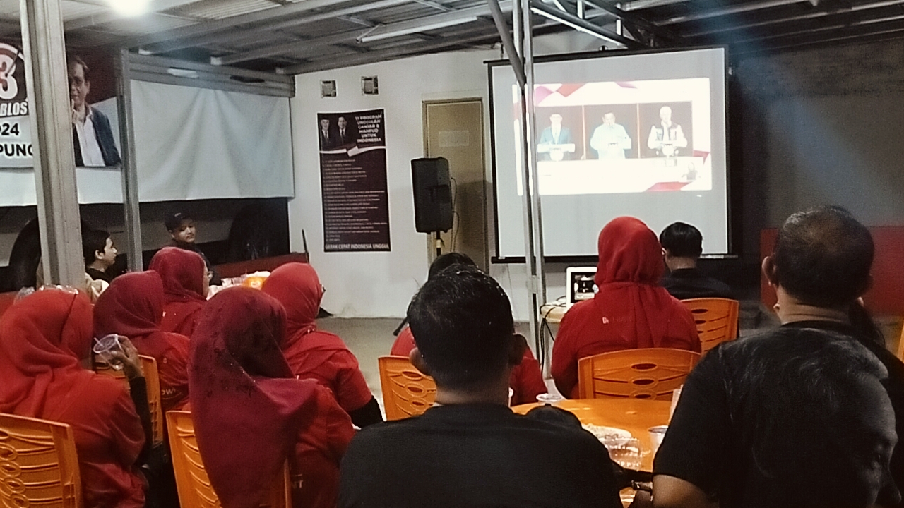 Dari Nobar Debat Pamungkas, Timses Ketiga Capres Semalam