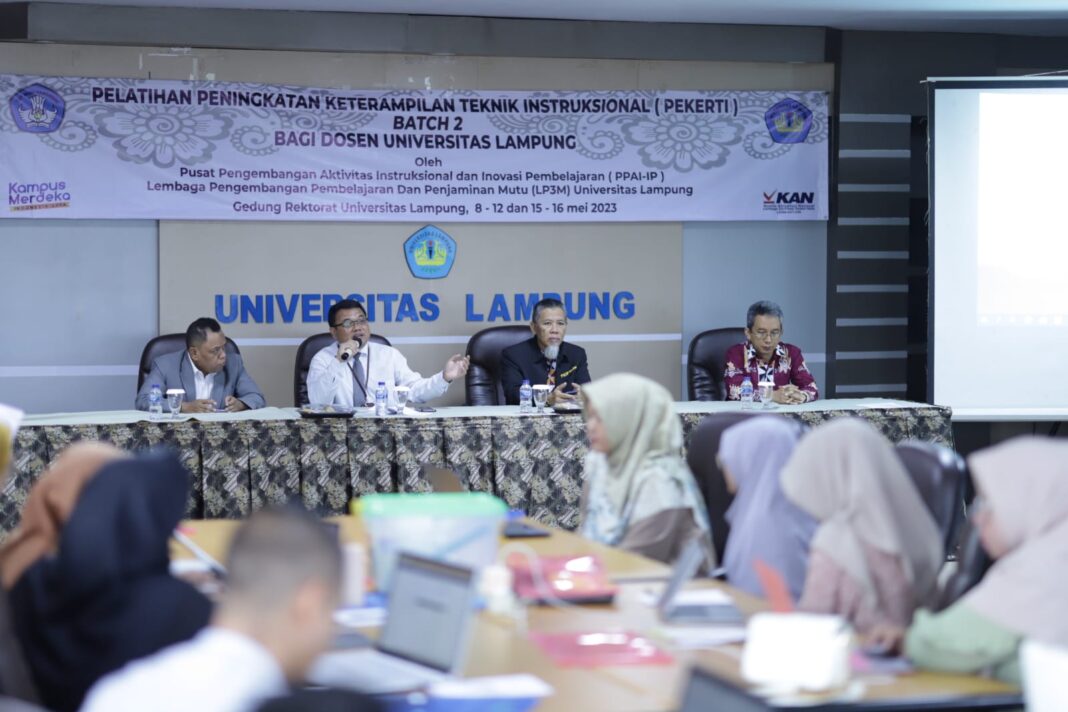 Universitas Lampung Gelar Pelatihan PEKERTI Batch II bagi Dosen Muda