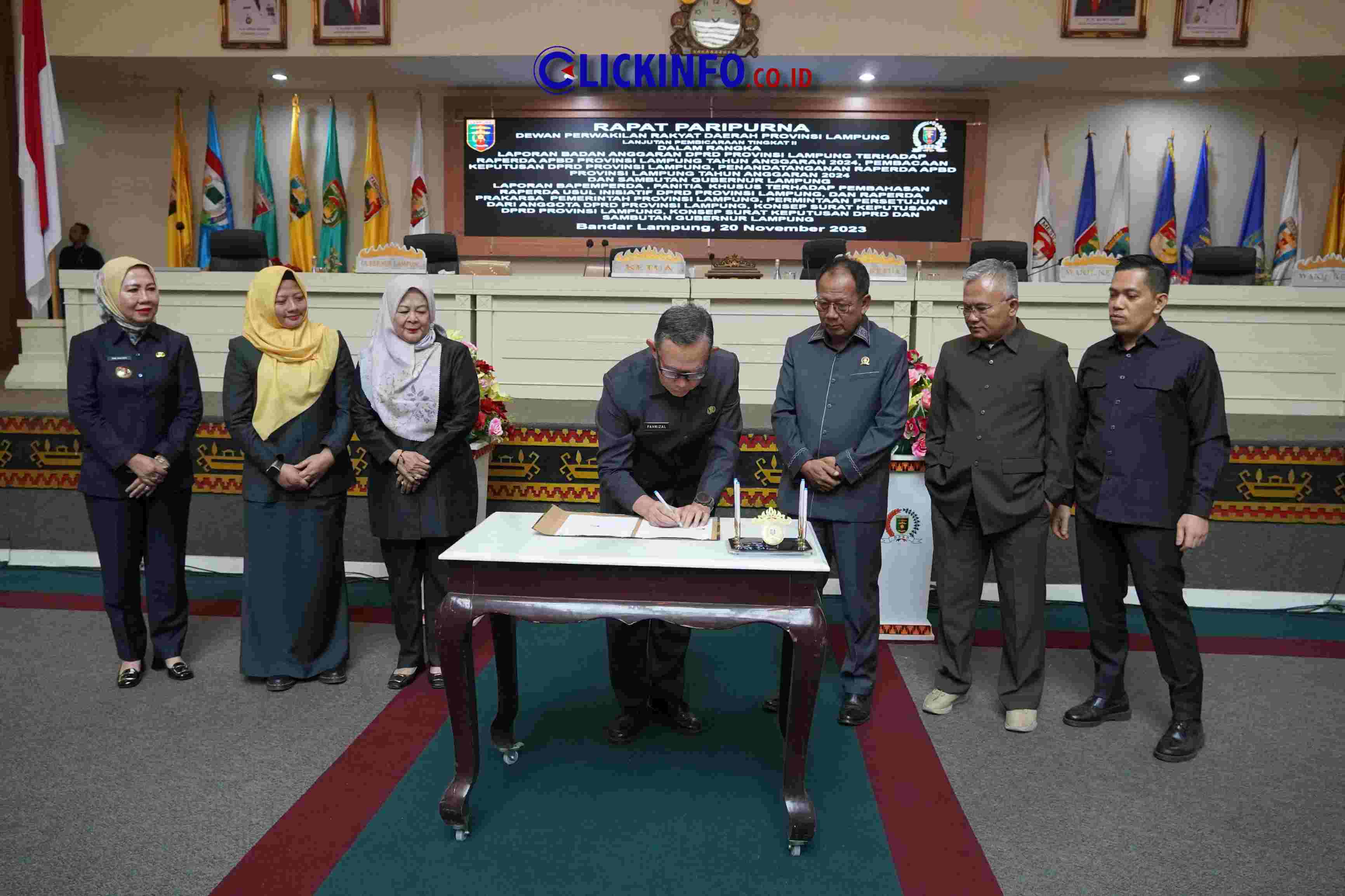 Pemprov Lampung Sampaikan Hasil Persetujuan Terhadap Raperda APBD Provinsi Lampung Tahun 2024