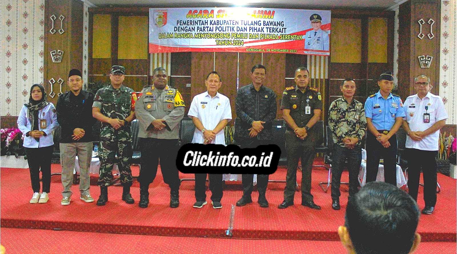 Pj. Bupati Tulang Bawang Qudratul Menghadiri Acara Silahturahmi dan Rama Tamah Songsong Pemilu 2024