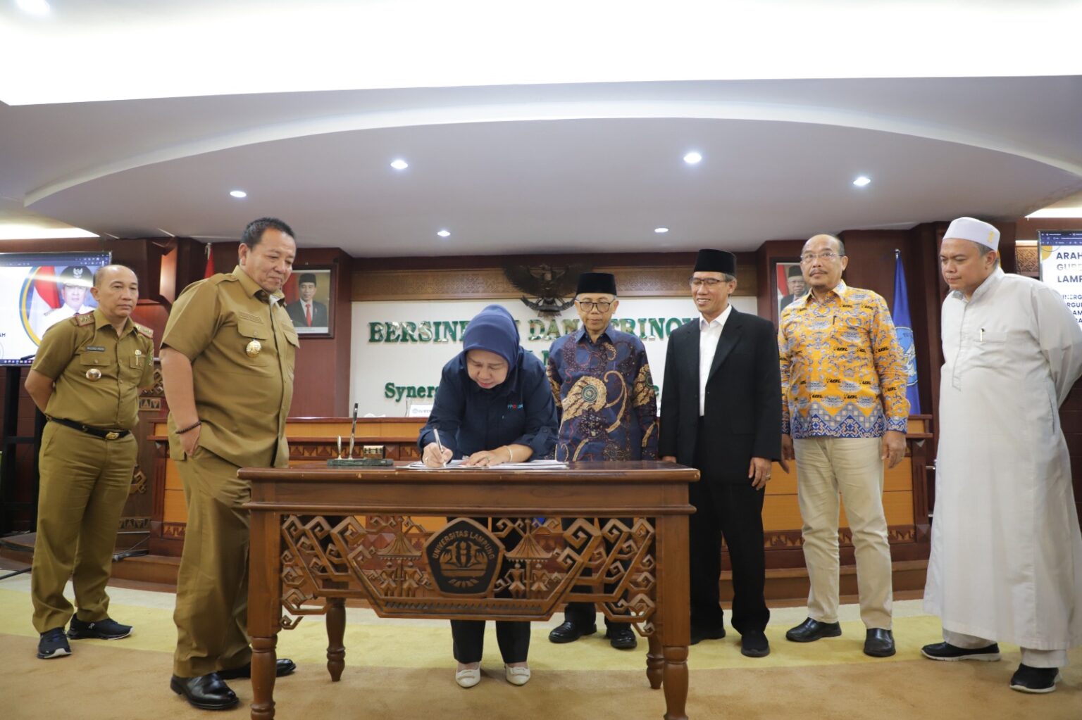 Unila Teken PPKS KKN Siger Berjaya Antar Perguruan Tinggi di Provinsi Lampung