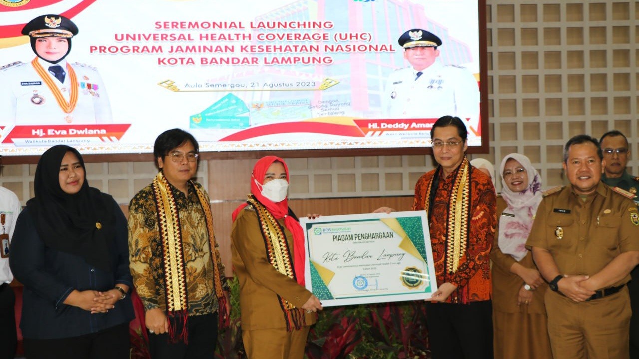 Launching UHC, Pemkot Bandar Lampung Pastikan 96,16 Persen Penduduknya Terdaftar Peserta JKN-KIS