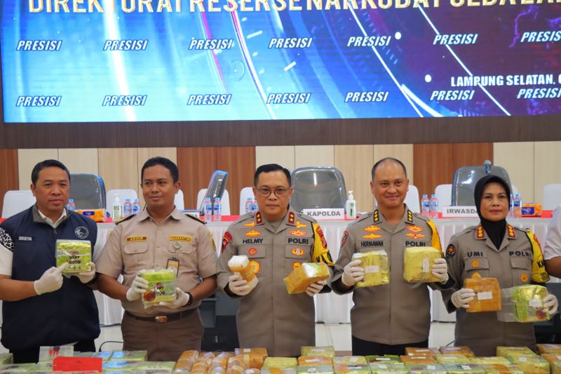 Sindikat Narkotika International Ditangkap Polda Lampung