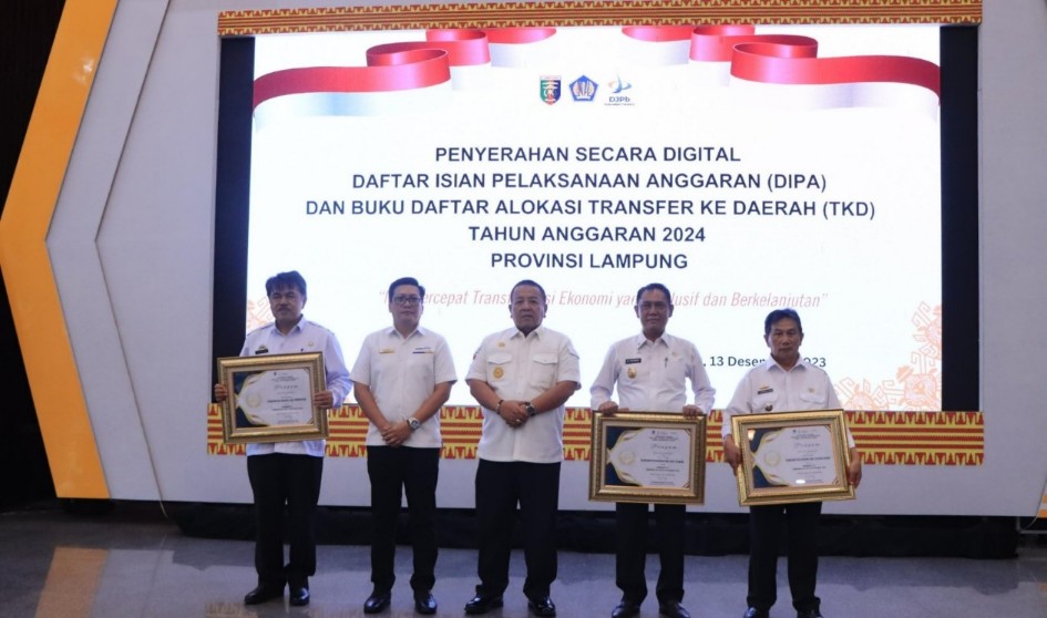 Wakil Bupati Zulqoini Syarif Hadiri Penyerahan Secara Digital DIPA Dan Buku Daftar Alokasi TKD