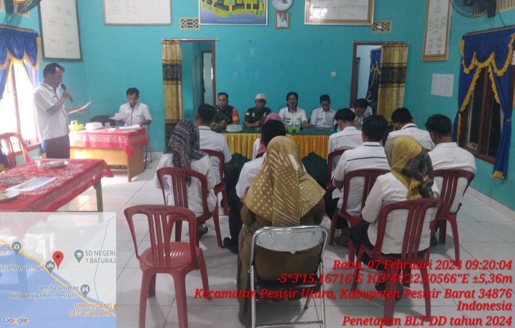 Peratin Pekon Batu Raja Tetapkan Penerima BLT DD TA 2024