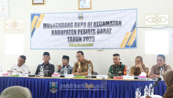 Pj Sekda Buka Musrenbang, Ajak Masyarakat Bersama Bangun Pesisir Barat