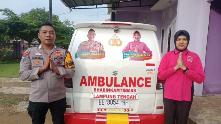 Polisi di Lampung Tengah Rombak Mobil Pribadi Jadi Ambulans Gratis