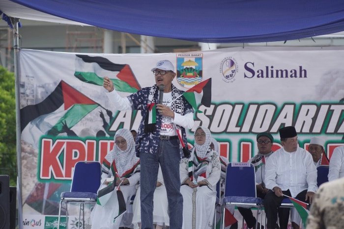 Agus Istiqlal Pimpin Aksi Solidaritas Peduli Palestina di Pesisir Barat