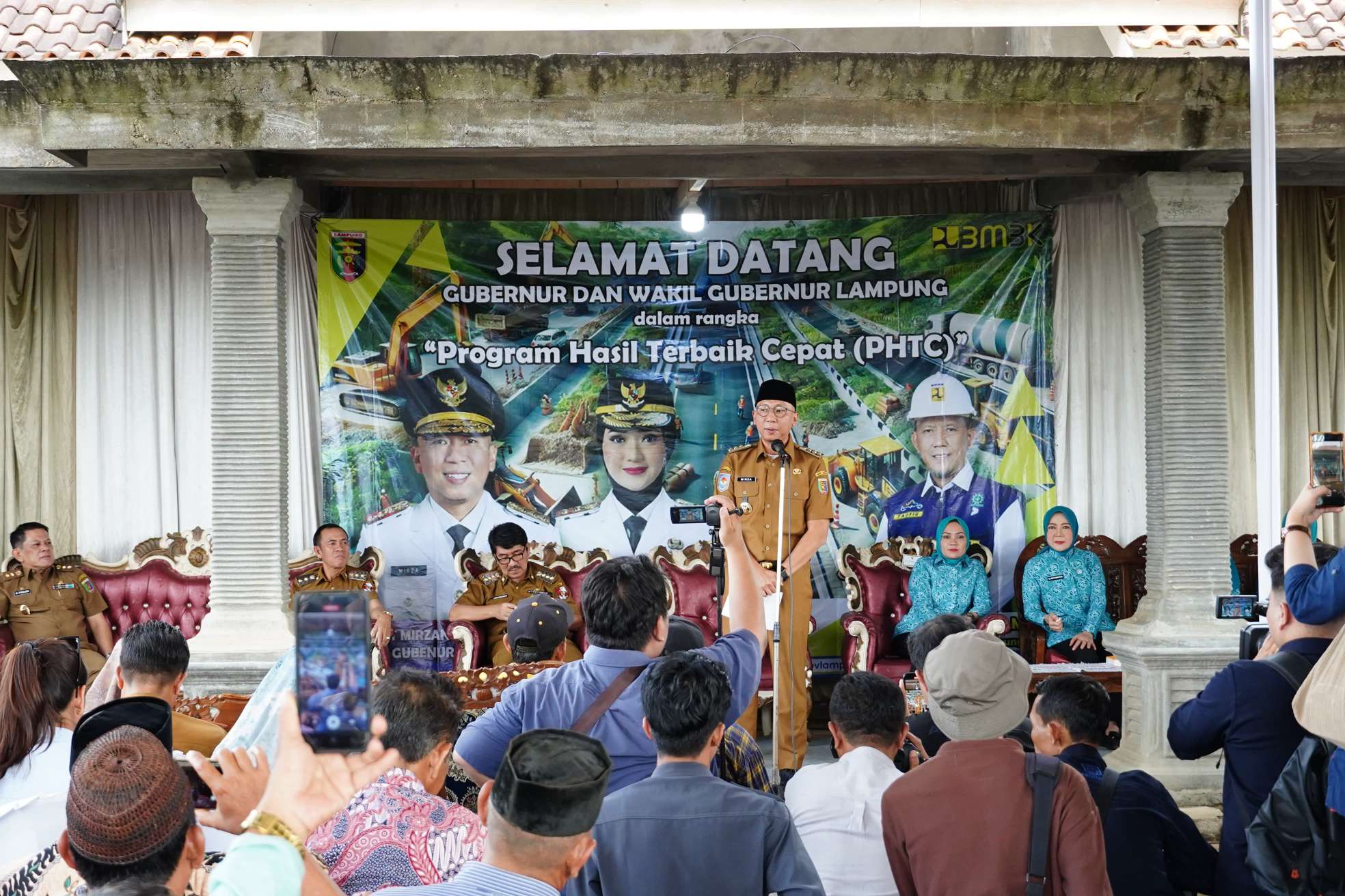 Gubernur Lampung Awali Kunker dengan Groundbreaking Jalan Kotabumi-Bandar Abung