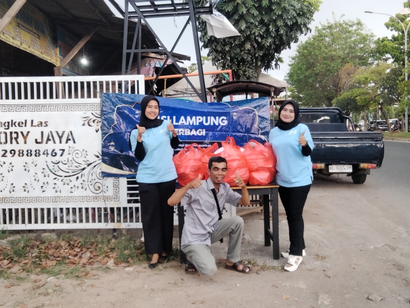 JMSI Lampung Kembali Tebar Senyum dengan Nasi Kotak