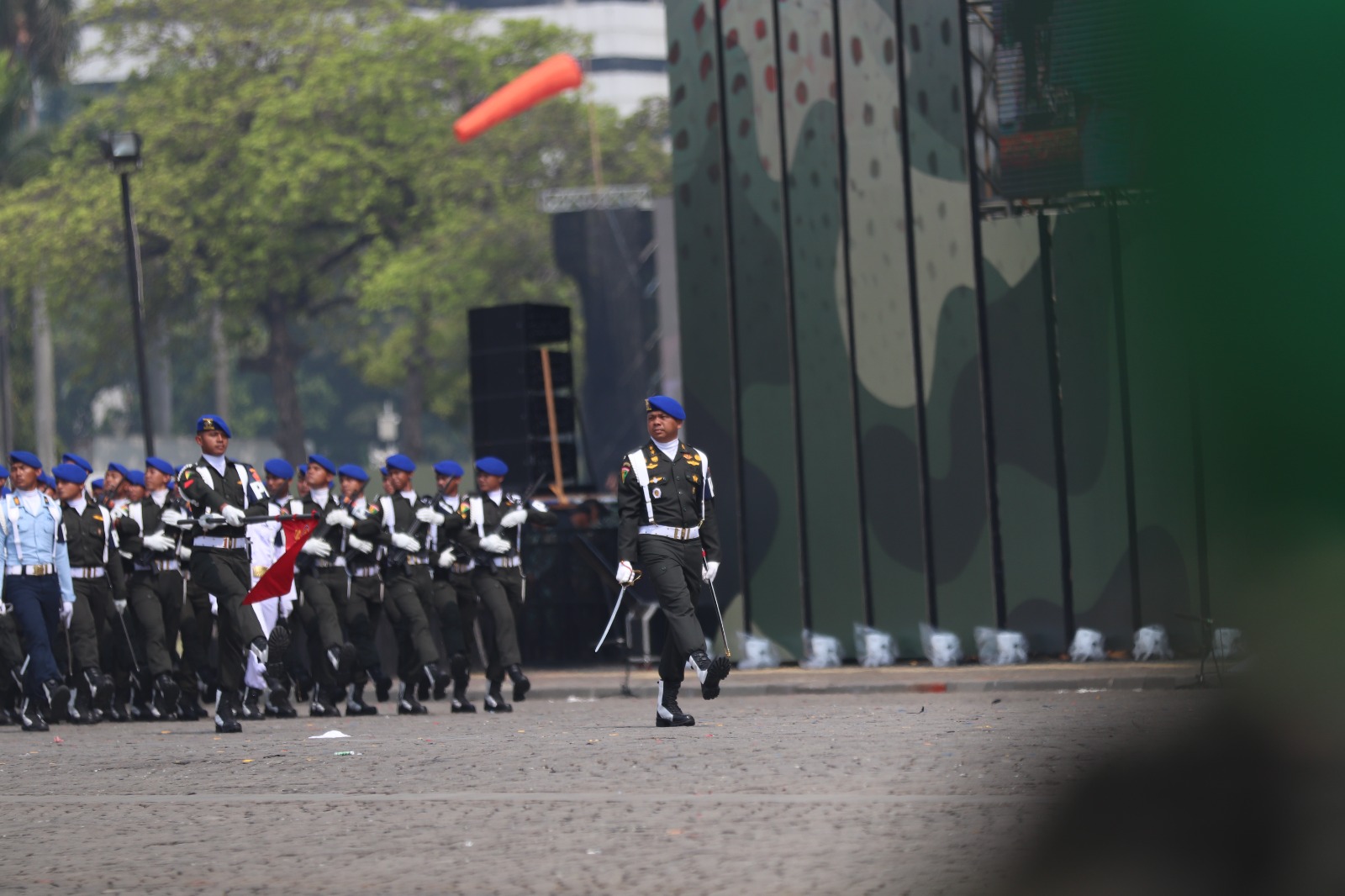 Kekompakan Batalyon POM TNI, Sukseskan Peringatan HUT Ke-79 TNI di Kawasan Monas Jakarta