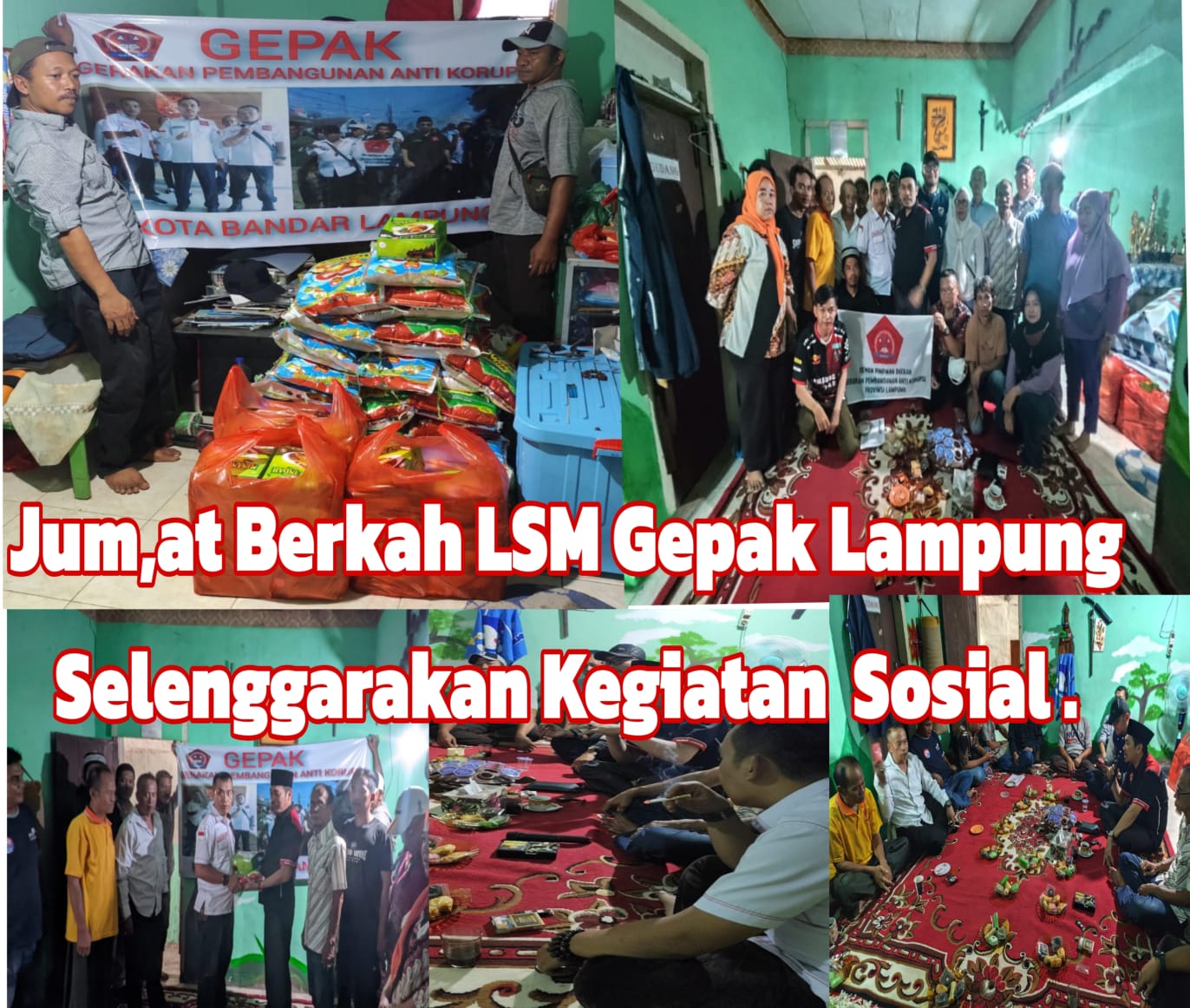 Gepak Lampung Salurkan Bantuan Sembako, Wujud Kepedulian di Jumat Berkah