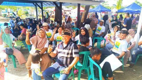 Seribu Kupon Belanja Gratis Warnai Kunjungan Pasangan Qudrotul-Hankam di Pasar Kusi