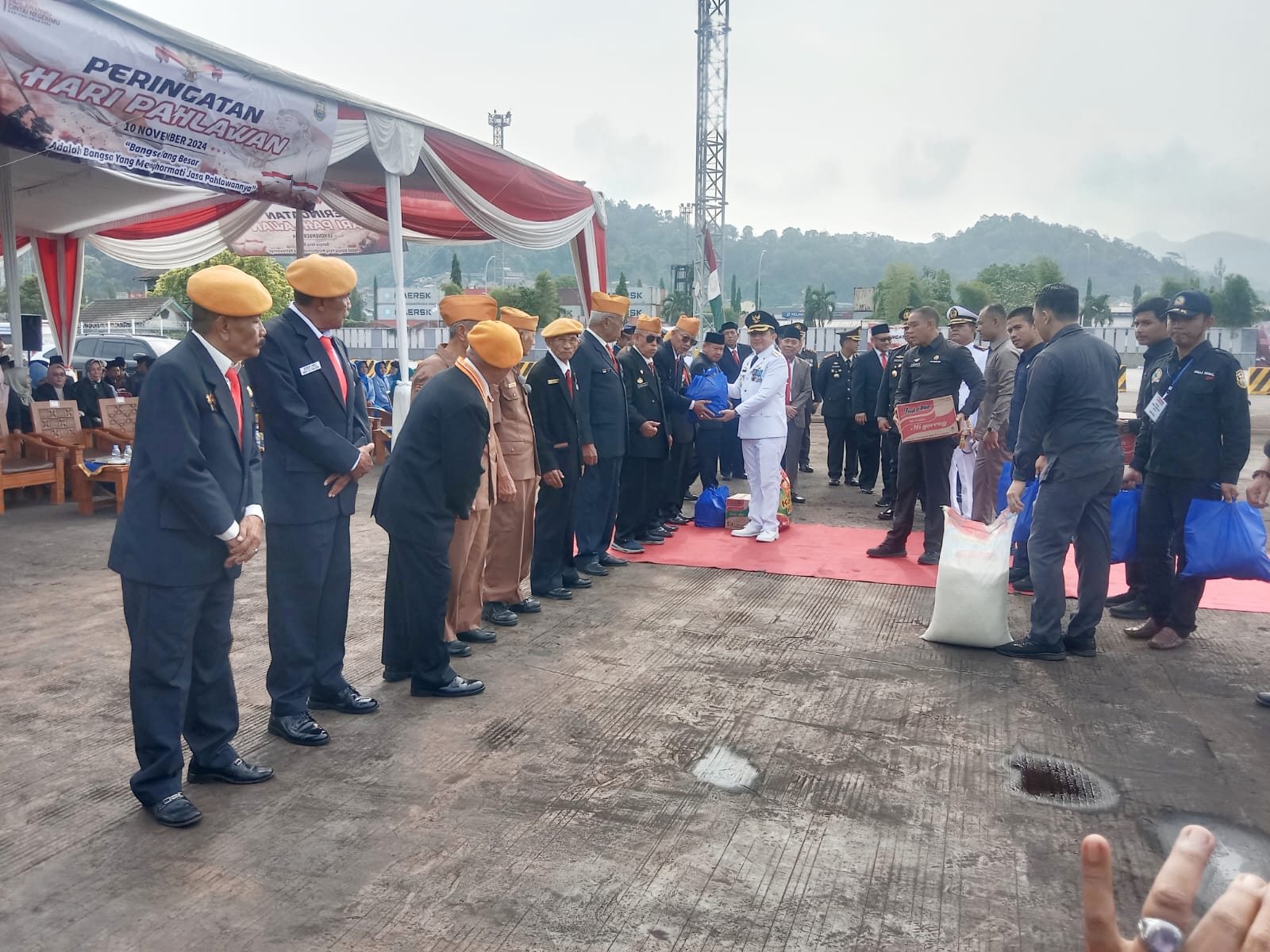 Pjs Walikota Bandar Lampung Pimpin Upacara Hari Pahlawan di Dermaga Pelindo