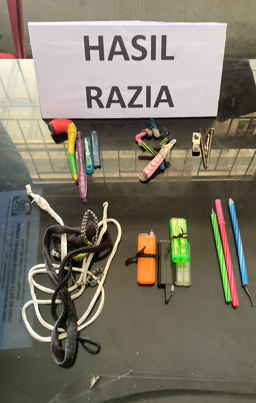 Rutan Krui Gelar Razia Kamar Hunian, Sejumlah Barang Terlarang Diamankan