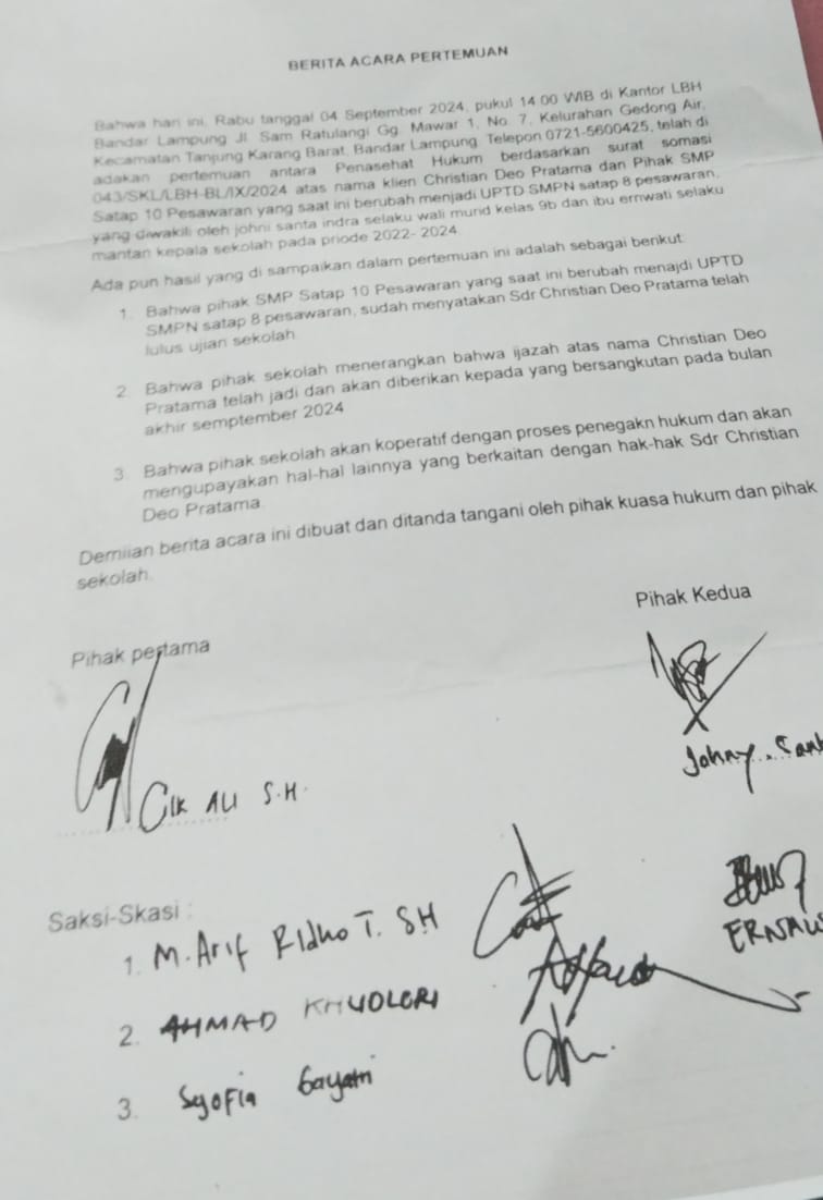 Siswa Dibully hingga Gegar Otak, Dinas Pendidikan Pesawaran Diduga Lalai