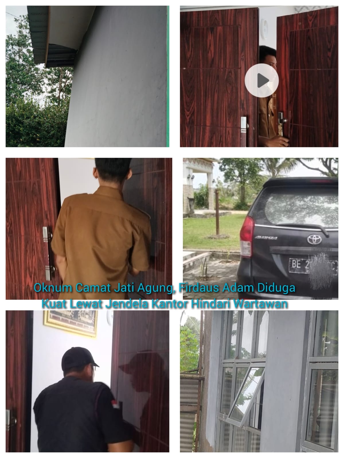 Heboh! Oknum Camat Jati Agung Diduga Lompat Jendela Hindari Wartawan