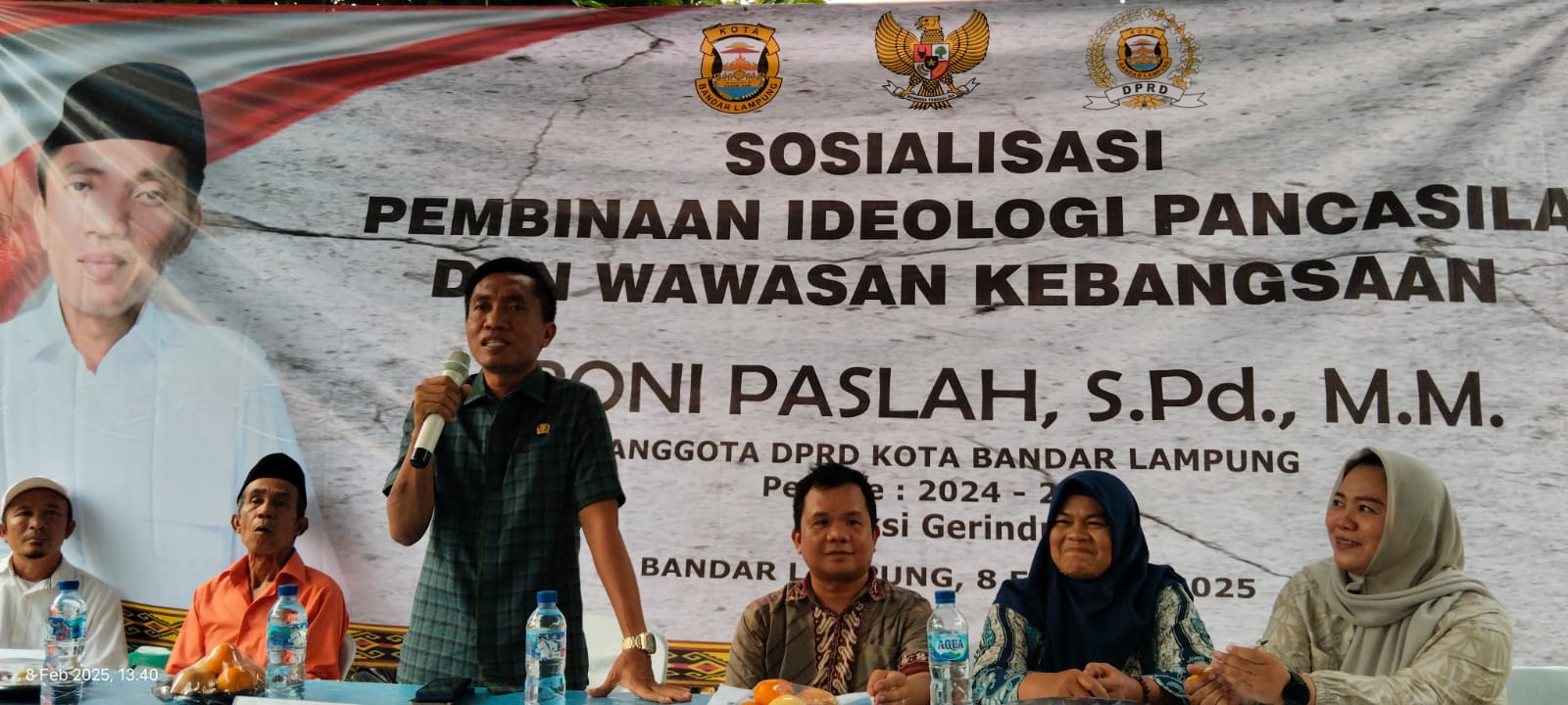 Asroni Paslah Sosialisasikan Pancasila dan Wawasan Kebangsaan di Bandar Lampung