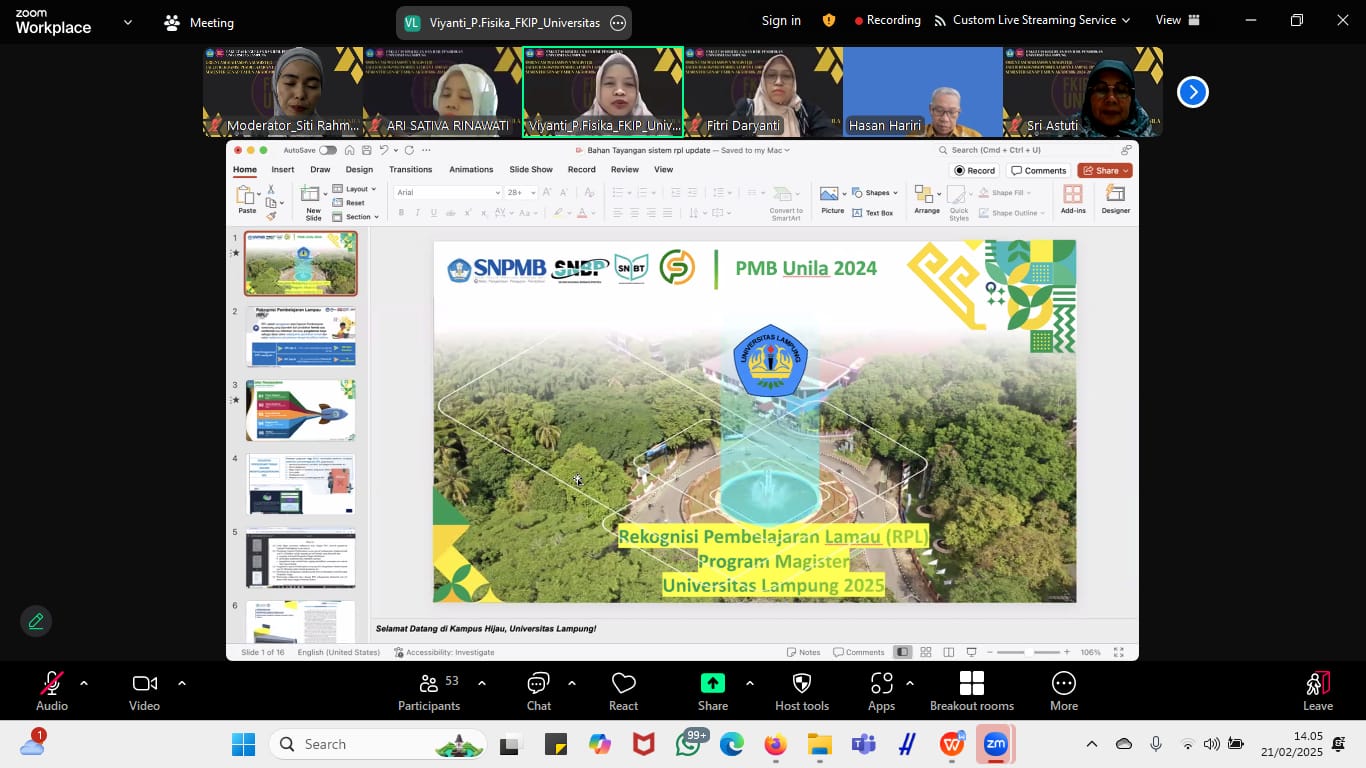 FKIP Unila Sambut Mahasiswa Magister Jalur RPL dengan Orientasi Perdana