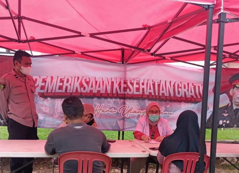 Peduli Masyarakat, Biddokkes Polda Lampung Gelar Cek Kesehatan Gratis di Bulan Ramadhan