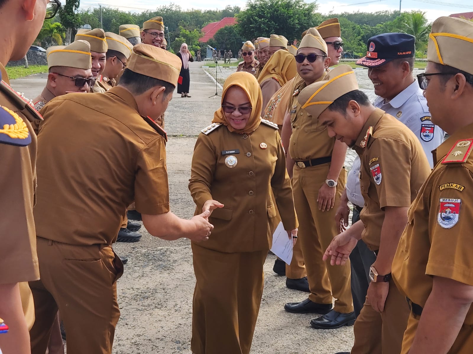 Pemkab Mesuji Gelar Upacara dan Halal Bihalal di Hari Pertama Kerja Usai Cuti Lebaran