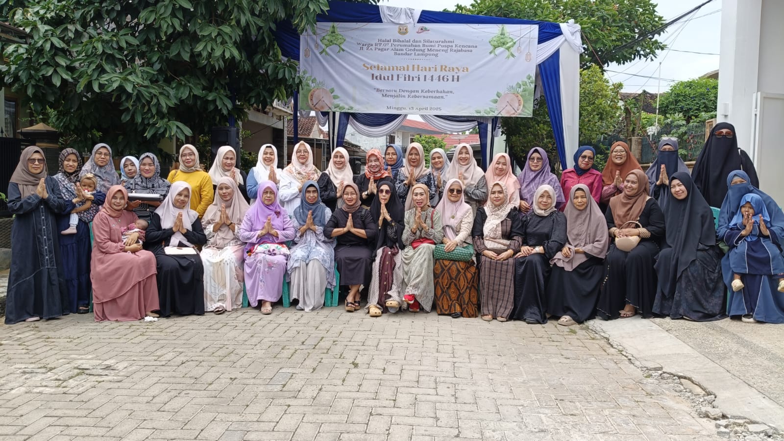 Pengurus RT 07 Perum Bumi Puspa Kencana Gedong Meneng Rajabasa Bandarlampung Gelar Halalbihalal