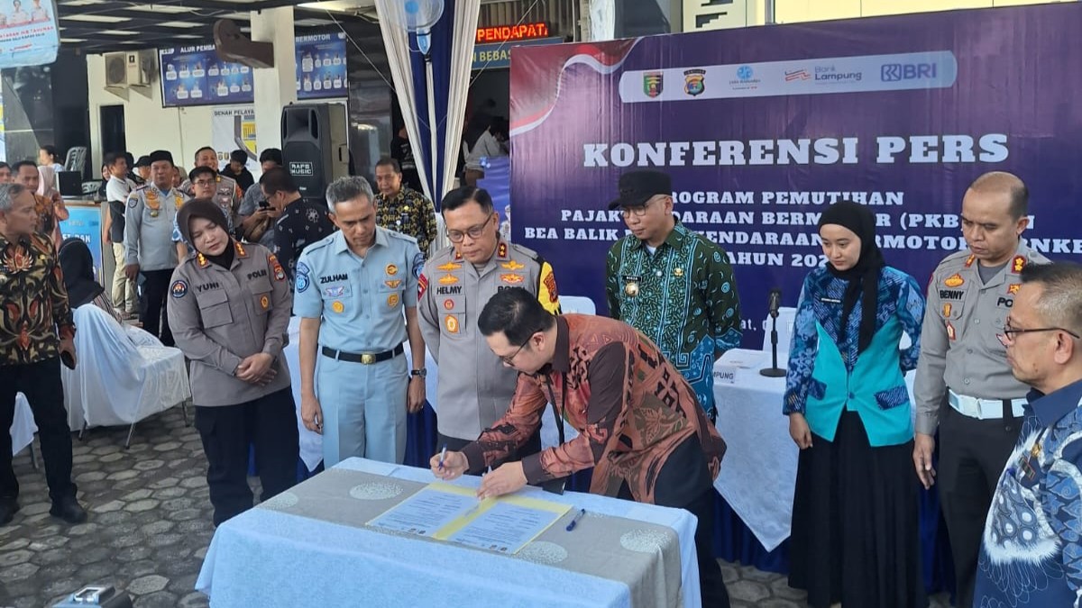 Patuh Pajak, Pemprov Lampung dan BRI Resmi Luncurkan Program Pemutihan Kendaraan