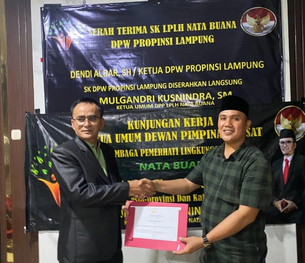 DPW LPLH Nata Buana Lampung Terima SK Kepengurusan, Targetkan Program Gaji Bulanan dan Mobil Dinas