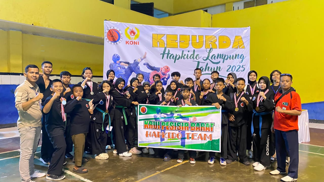 Atlet Hapkido Pesisir Barat Gemilang di Kejurda Provinsi Lampung, Raih 21 Medali