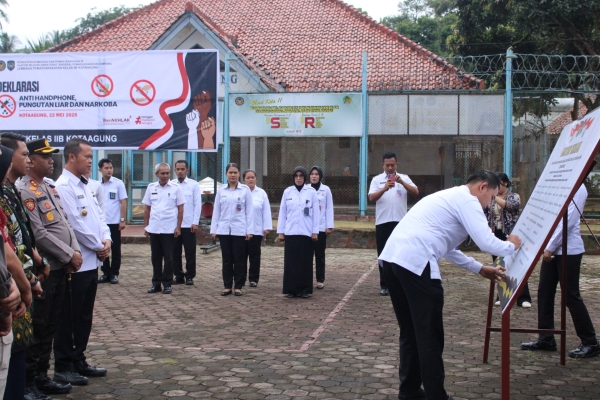Disaksikan APH, Lapas Kotaagung Nyatakan Bebas Halinar
