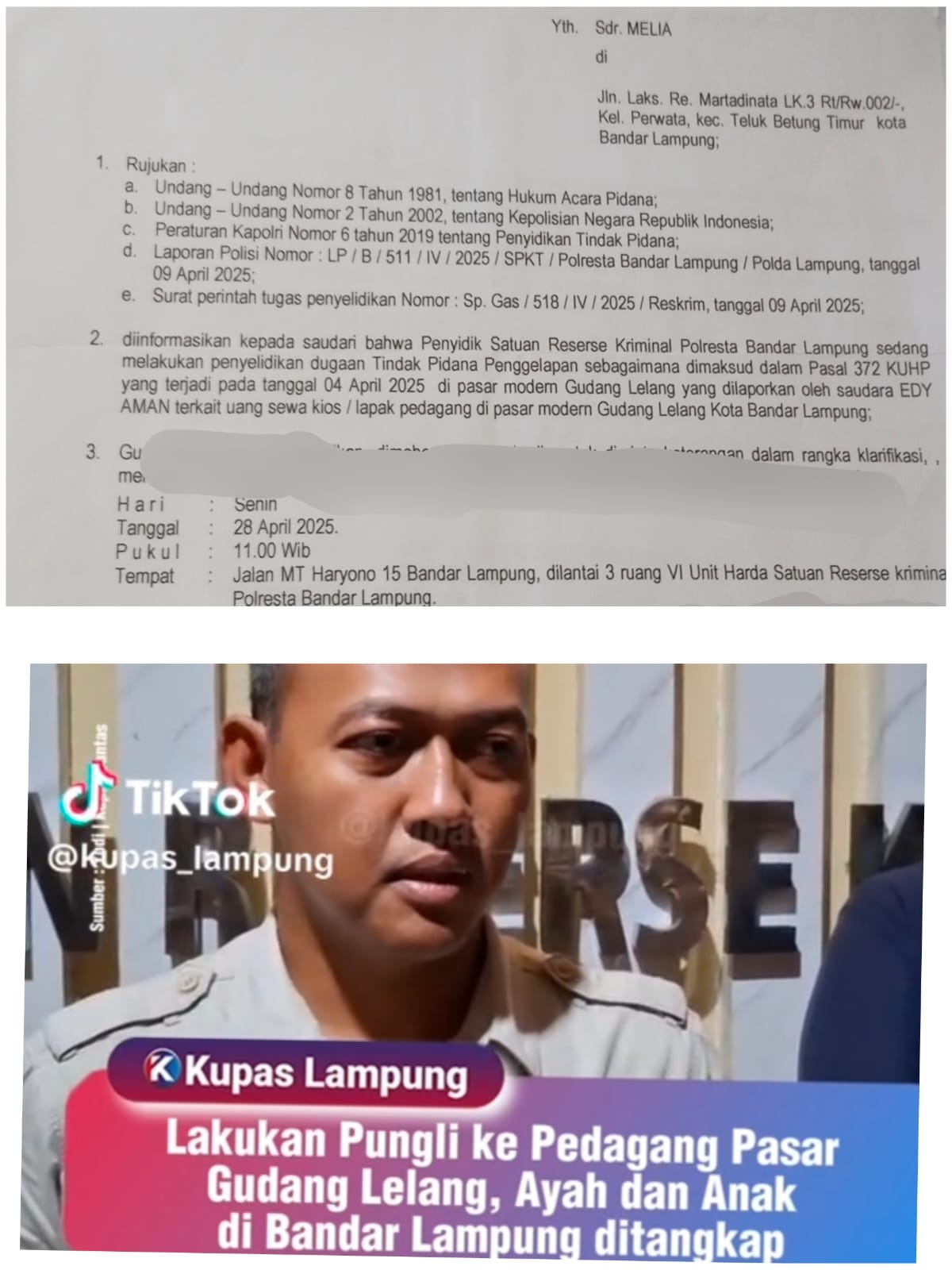 Keluarga Tuding Polisi tak Profesional di Kasus Pungli Pasar Gudang Lelang, Soroti Pasal Berbeda