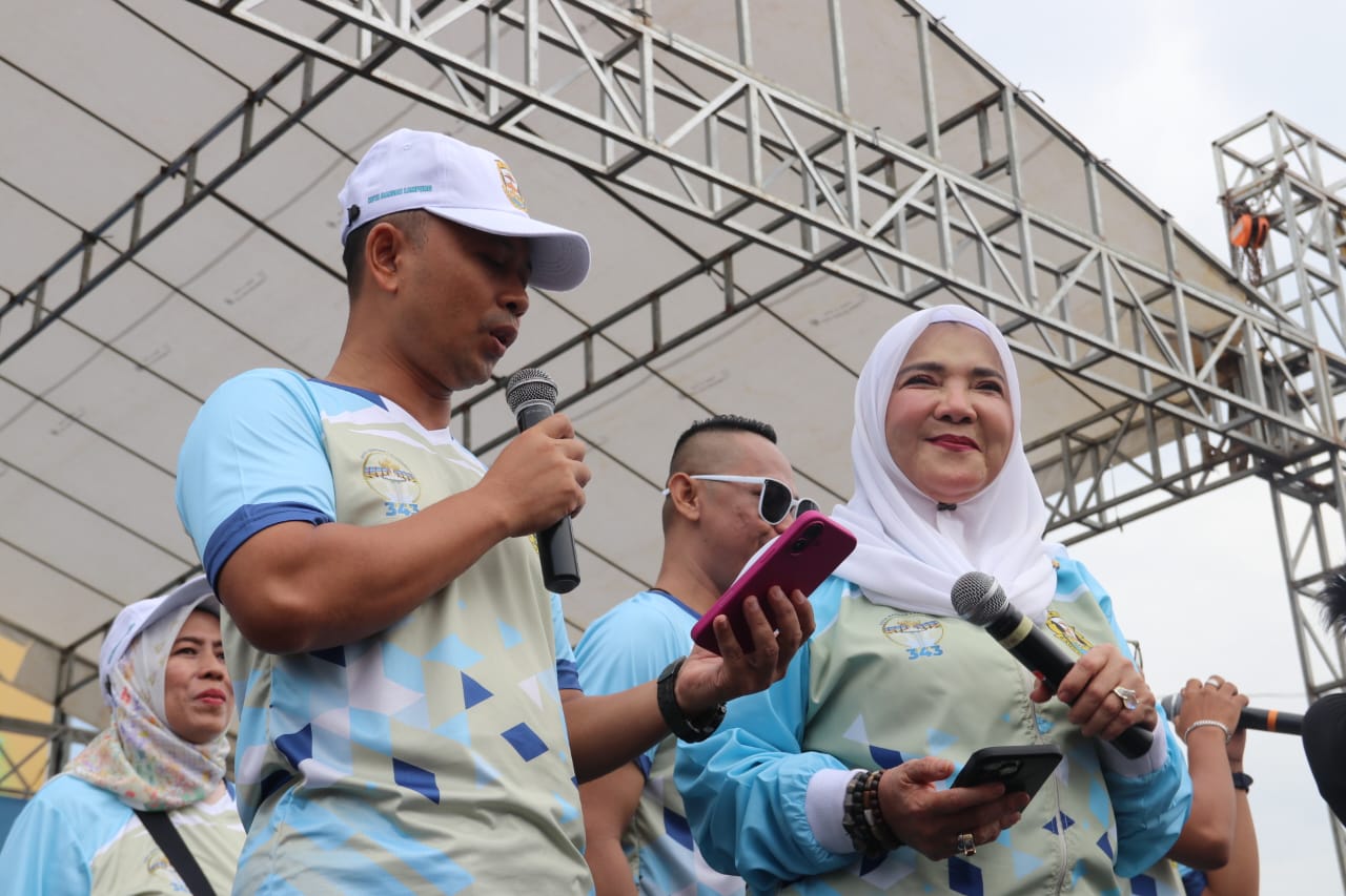 HUT ke-343 Bandar Lampung Dirayakan Meriah, Dandim 0410/KBL Ikut Jalan Sehat