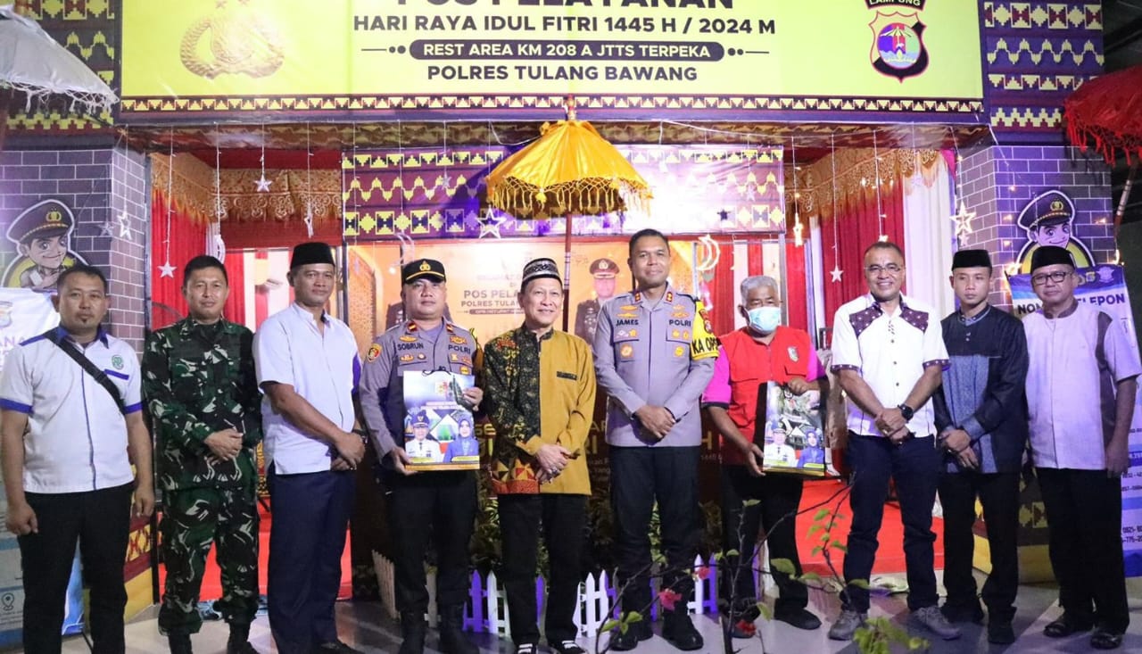 Kapolres Tulang Bawang Bersama Forkopimda Kunjungi Tiga Pos Operasi Ketupat Krakatau 2024, Ini Tujuannya