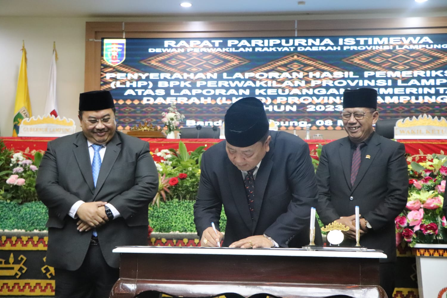 Pemprov Lampung Raih Opini WTP 10 Kali Berturut-Turut